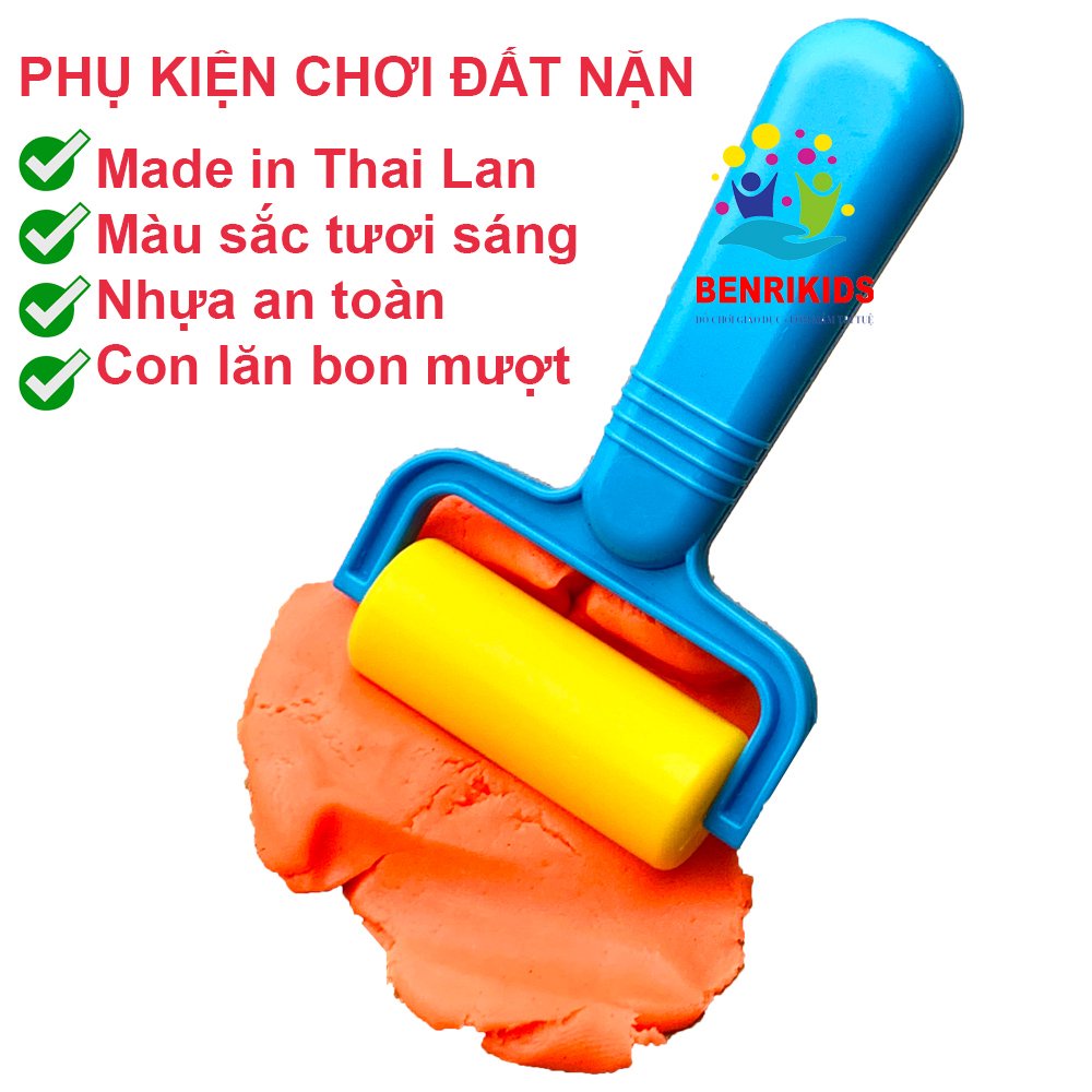 Thanh Lăn Bột Nặn- Đất Nặn Thủ Công Có Cán Cầm Tiện Lợi Cho Bé Hàng Thái Lan