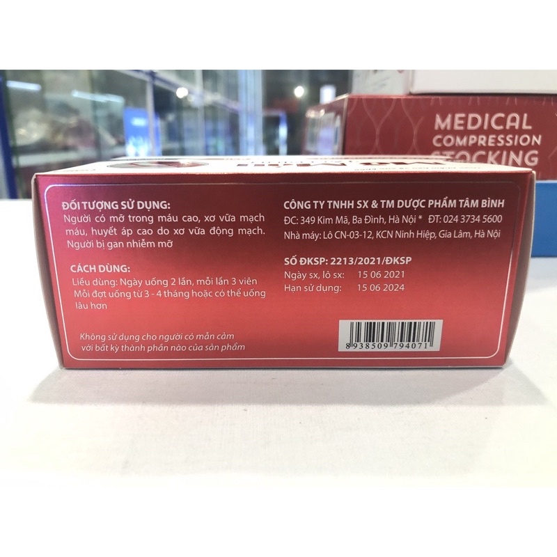 Mỡ Máu Tâm Bình Hỗ trợ giảm mỡ máu, giảm cholesterol và triglyceride