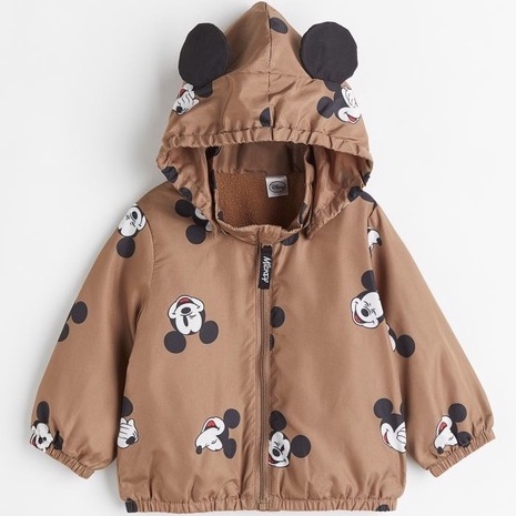 Áo gió lót nỉ Hm Aut | Áo gió siêu nhẹ | Mickey | Săn sale HM UK