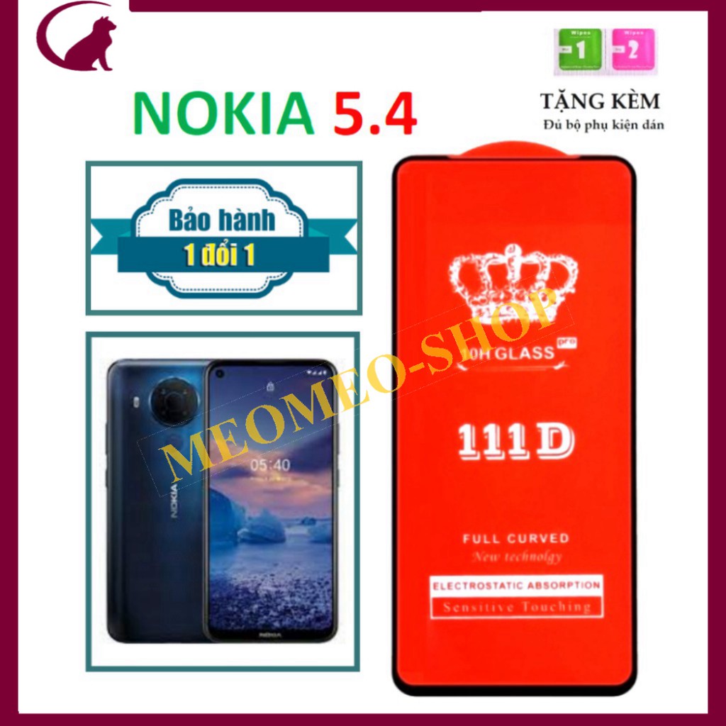 😻DEAL SỐC😻 Kính Cường Lực Nokia 5.4 - Full màn hình 111D và trong suốt - Độ cứng 10H - Độ trong suốt cực cao.