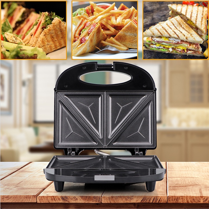 [Mã ELHADEV giảm 4% đơn 300K] Máy làm đồ ăn sáng Haeger, nướng kẹp bánh mì Sandwich 750W