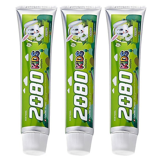 Kem Đánh Răng Hàn Quốc Ngừa Sâu Răng Cho Trẻ EM 2080 Kid's Toothpaste Hương Táo & Hương Dâu 80g