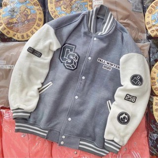 vishop  Áo Khoác Bomber Nỉ Dày Dặn 2020 Unisex vishop