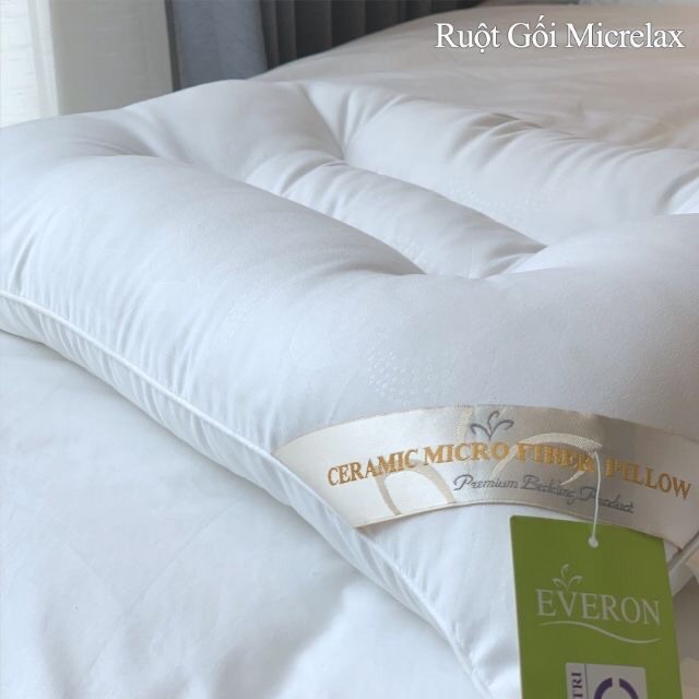 Ruột gối EVERON Micro Relax thư giãn cổ , gối thấp, mềm, chính hãng, 45 * 65
