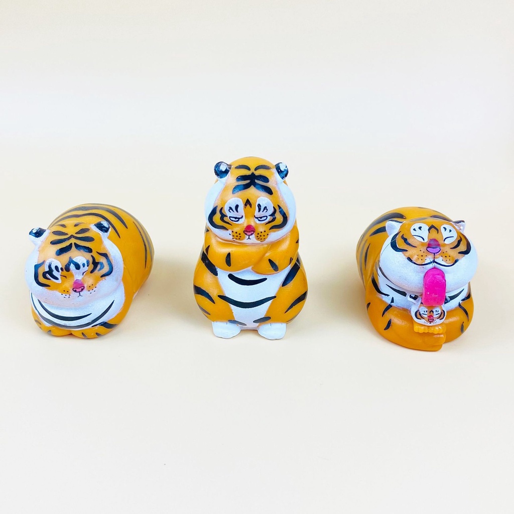 Set 9 mô hình hổ cao cấp nhiều biểu cảm dễ thương để bàn trang trí bàn làm việc học tập làm quà tặng bạn bè-R