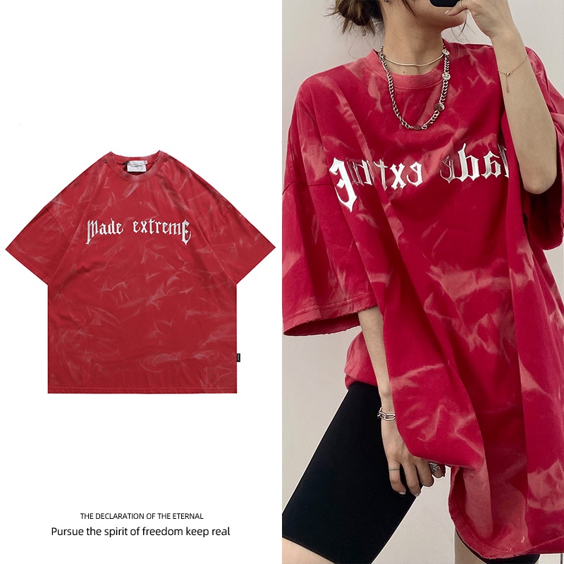 Áo thun SUXI ngắn tay cổ tròn dáng rộng in họa tiết kiểu đường phố cá tính dễ phối đồ hợp thời trang hè