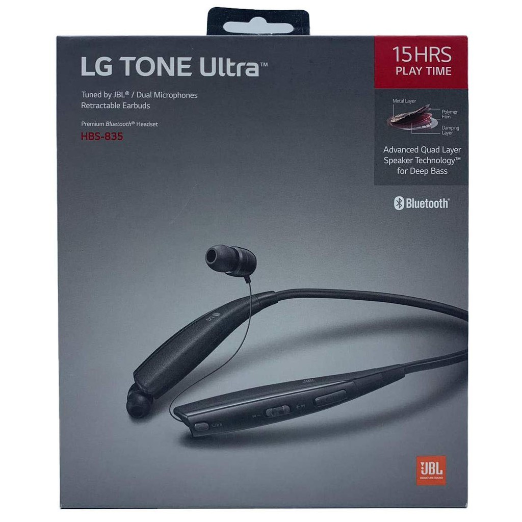 Tai nghe LG Tone Ultra HBS-835 Bluetooth Stereo Headset  with JBL,Hàng chuẩn chính hãng,giá cực sốc!!!