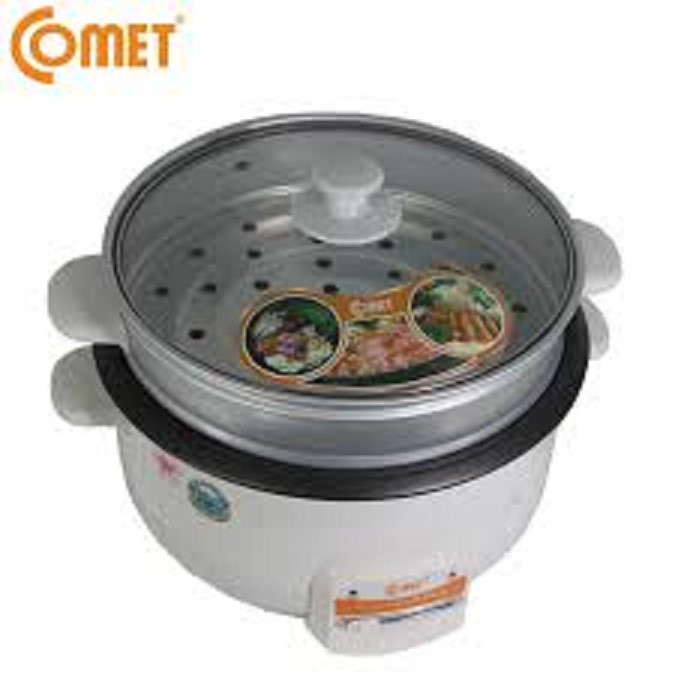 Nồi Lẩu Điện Comet CM7732 3.5 Lít - Kèm Xửng Hấp - Hàng Chính Hãng (Bảo Hành 12 Tháng)