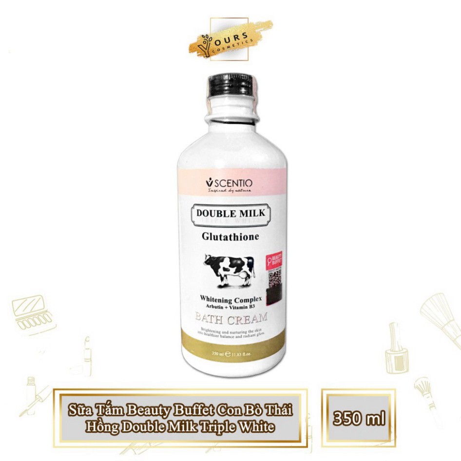 Sữa Tắm Beauty Buffet Con Bò Thái Hồng Double Milk Triple White-Glutathione & Arbutin Q419