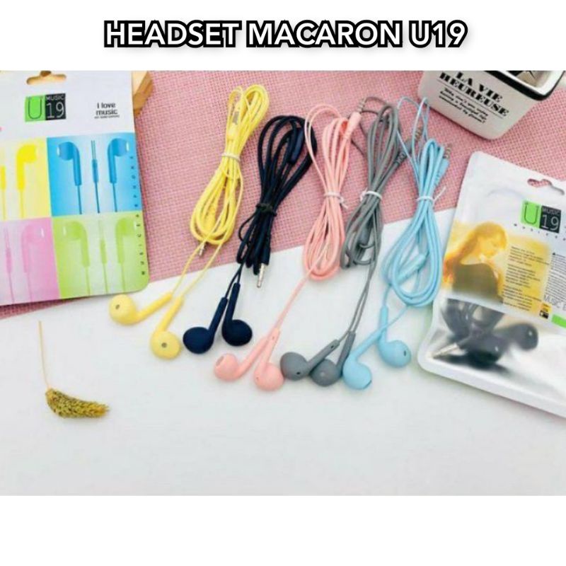 Tai Nghe U19 Màu macaron/Xám/Xanh Dương/Tím/Đen/Trắng/Tím