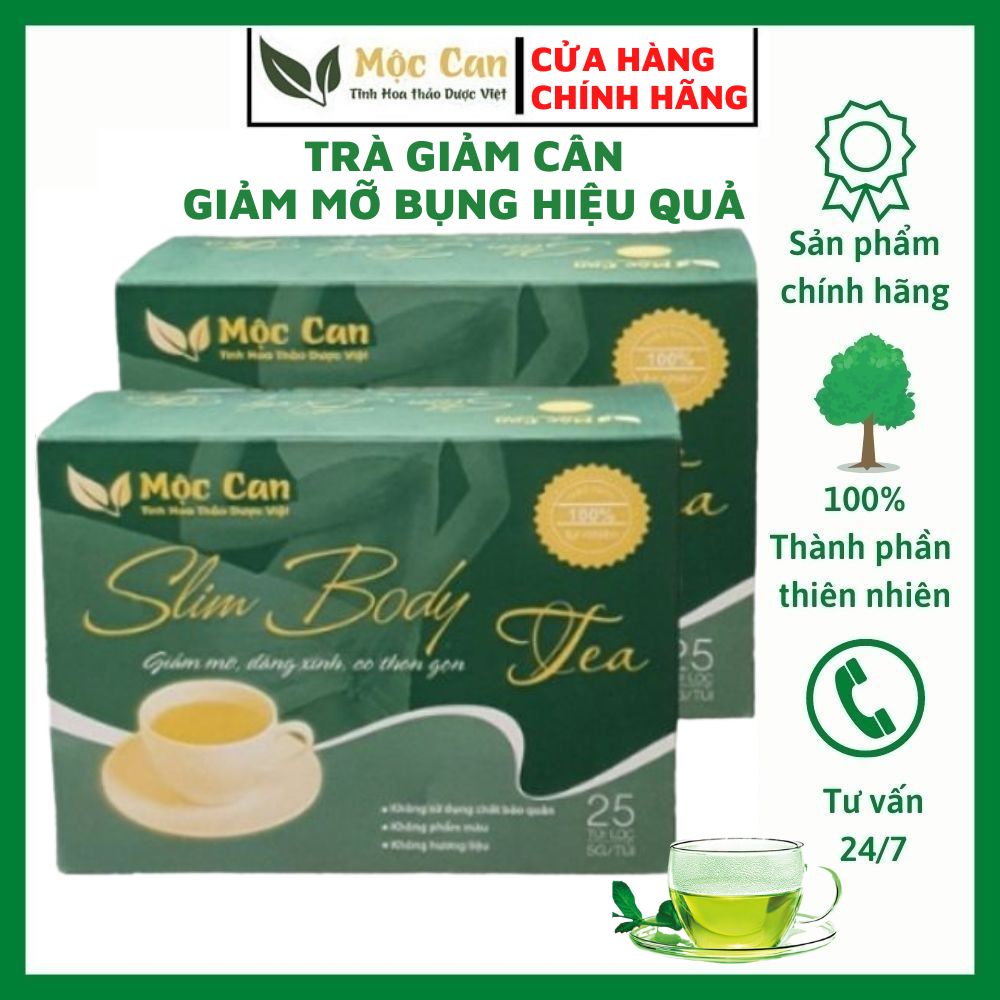 Trà giảm cân giảm mỡ bụng cấp tốc Mộc Can - Trà giảm mỡ bụng, giảm cân đốt cháy mỡ thừa hộp 25 túi lọc