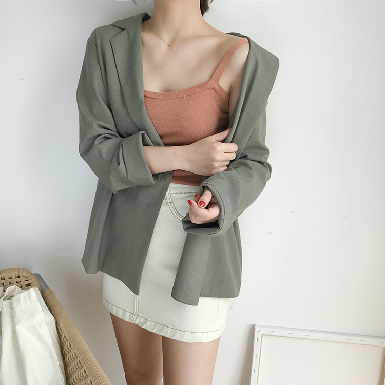 Áo Hai Dây Trơn Màu Đơn Giản Dễ Phối Đồ 23796