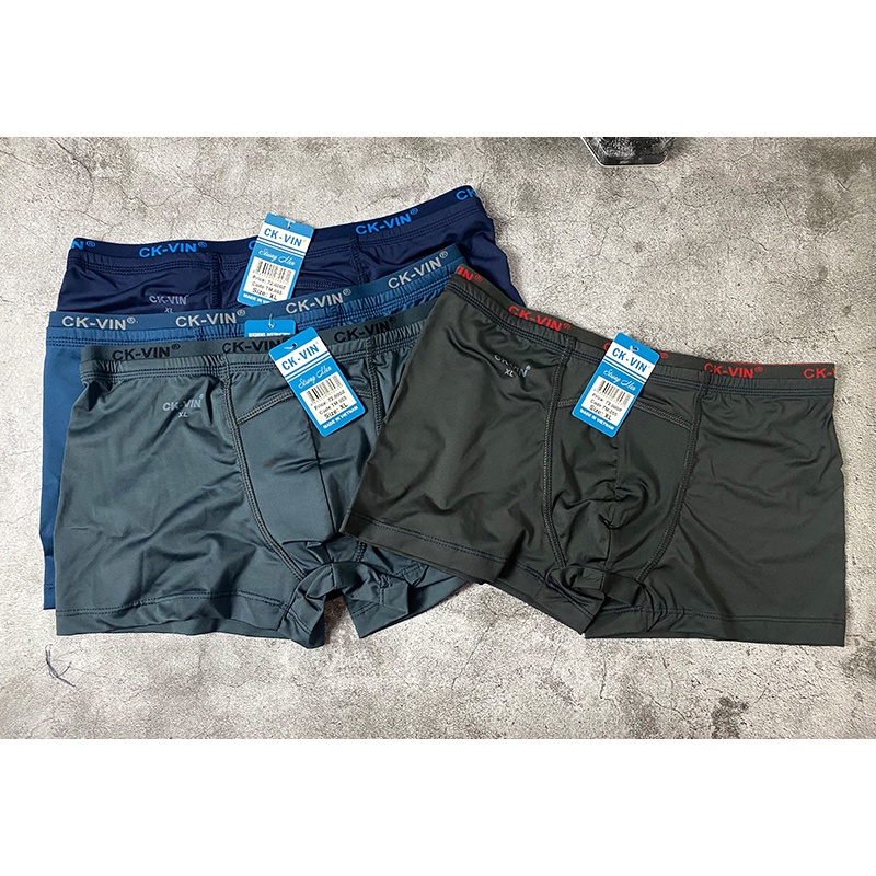 Quần lót nam boxer thun lạnh co dãn 4 chiều , chất vải quần sịp đùi thoải mái thấm hút mồ hôi tốt (055)