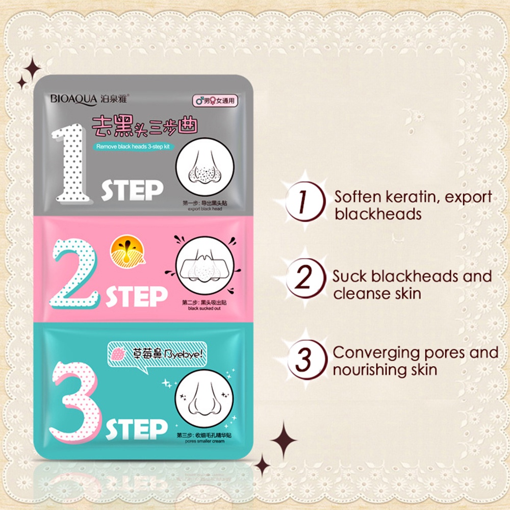 Mặt Nạ Lột Mụn 3 Bước Bioaqua - Gel Lột Mụn Đầu Đen Hiệu Quả Và Thu Nhỏ Lỗ Chân Lông