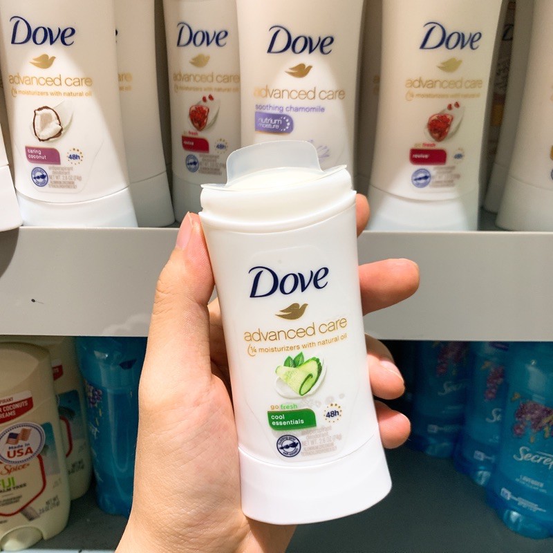 Lăn khử mùi Dove Advanced Care / Go Fresh Cool Essentials / Hương Dưa Leo ( 74g )