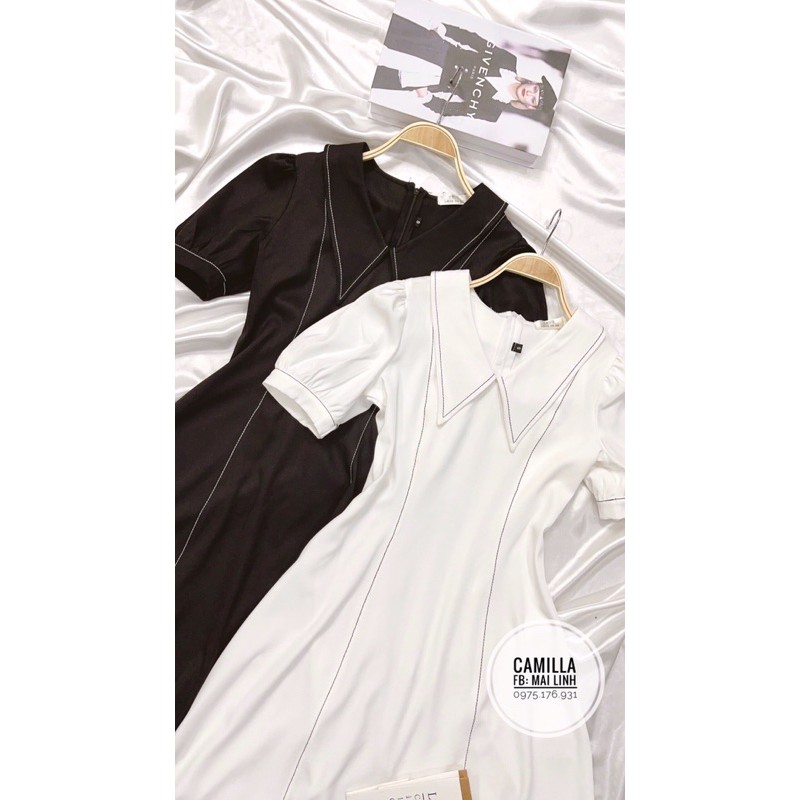 ⚡️BÁN SỈ⚡️Đầm xoè chữ A phối chỉ khác màu | BigBuy360 - bigbuy360.vn