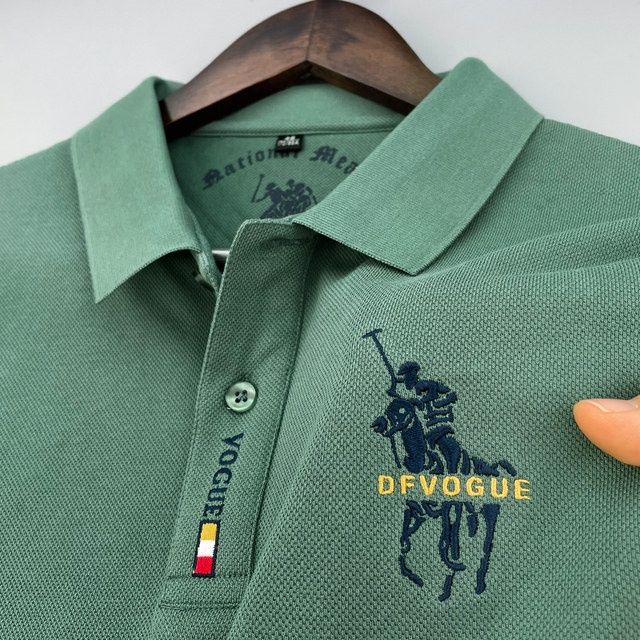 Thêu cổ điển Malaysia tiêu chuẩn POLO ve áo sơ mi Paul T-shirt kinh doanh trung niên ngắn tay mùa hè nam s giản dị
