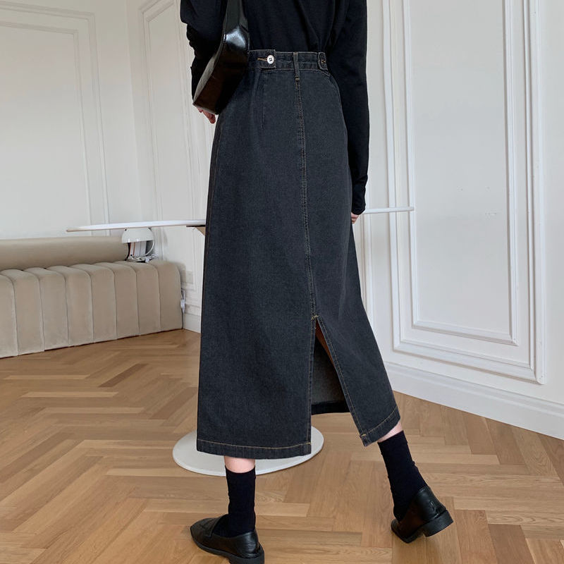 Chân váy denim phong cách Hàn Quốc thời trang cho nữ