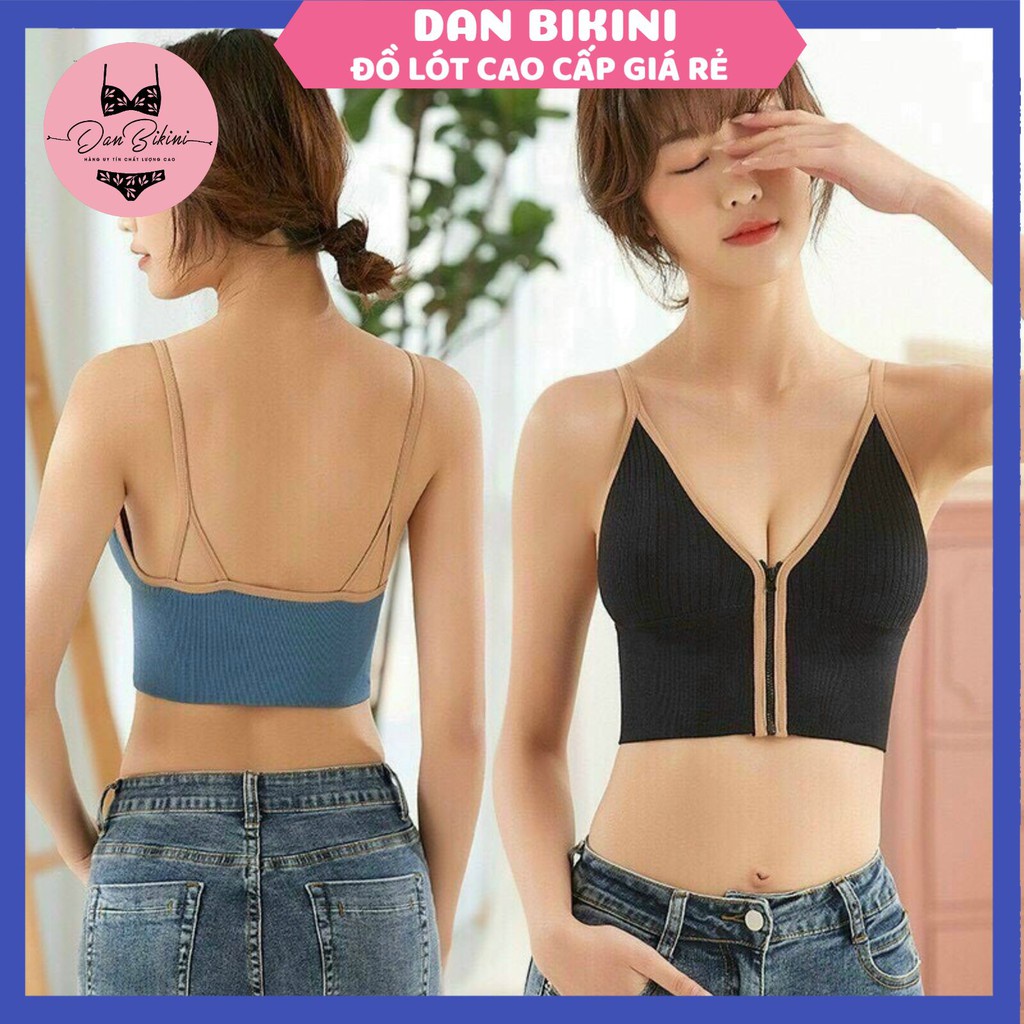 Áo Bra Nữ - Áo Lót Nữ 2 dây Nâng Ngực kéo khóa tôn dáng mẫu Bra 067