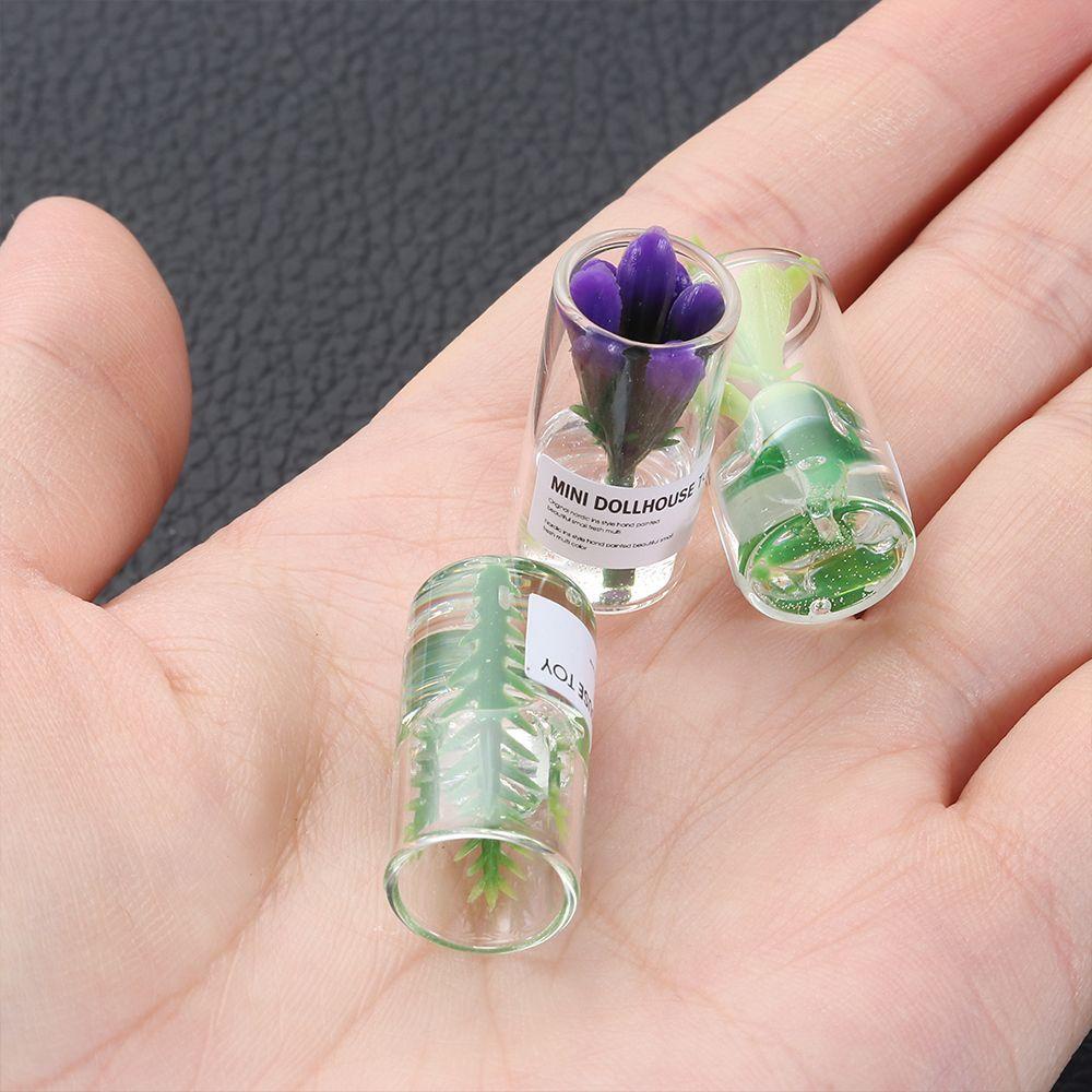 Bình Hoa Mini Tỉ Lệ 1: 12 / 1: 6 Dùng Trang Trí Nhà Búp Bê|Bình Thủy Tinh Đựng Đồ Chơi Cho Bé