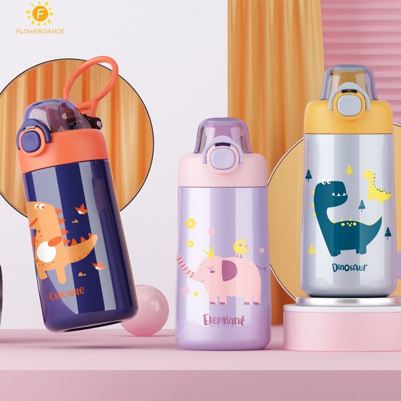 Dễ thương phích ly phim hoạt hình chai nước di động cốc nước Hàn Quốc Ins phong cách học sinh các cặp vợ chồng trẻ em thư bị trả lại Bìa Mini Cup Thể Thao chai nước 350ml FLOWERDANCE