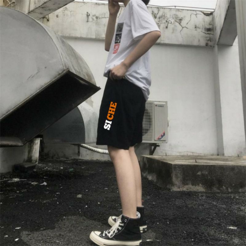 Quần Đùi Nam Vải dù cotton màu đen túi khóa kéo da mềm mịn Mặc Nhà Cao cấp có bigsize
