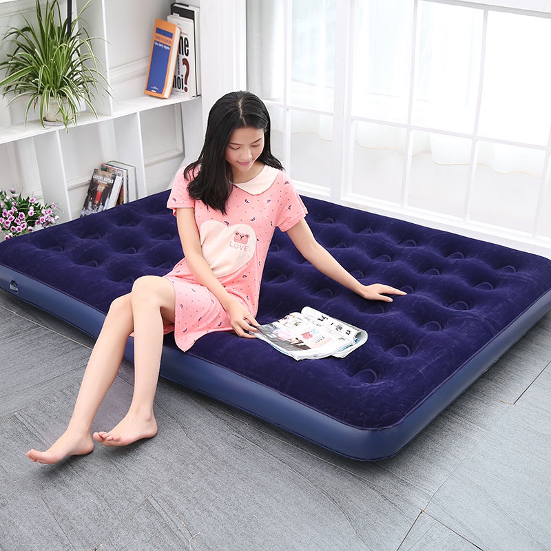 Giường Bơm Hơi 4 Kích Cỡ + Bơm Hơi 22cm Gấp Gọn Tiện Dụng Cho Hoạt Động Ngoài Trời