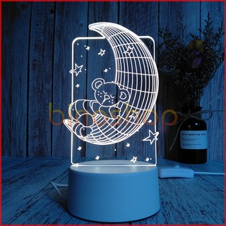 Đèn ngủ để bàn họa tiết 3D, đèn trang trí phòng ngủ nhiều mẫu, quà tặng sinh nhật tình yêu