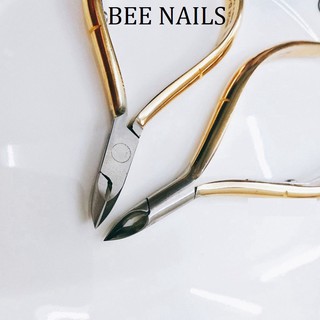 Kìm Ngọc màu vàng đầu bán nguyệt, kìm Ngọc nhặt da, kìm bán nguyệt nhặt da chết BEE NAILS shop