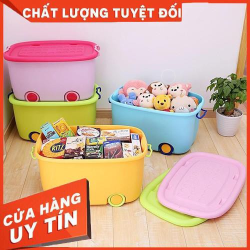 [XẢ KHO+FREE SHIP] Thùng nhựa có nắp, bánh xe đụng đồ dùng, đồ choi cho bé cho mẹ