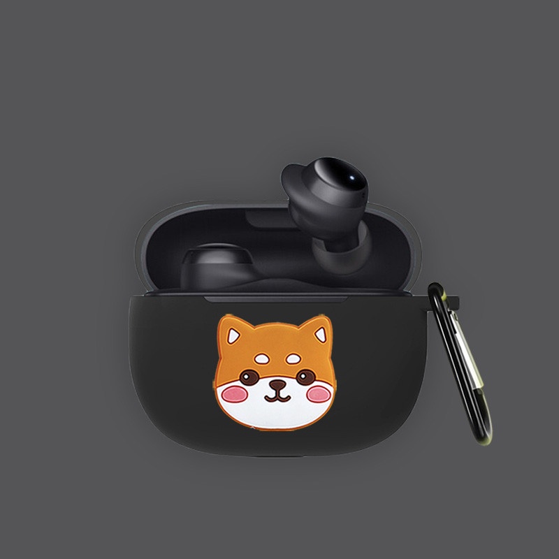 Ốp Hộp Đựng Tai Nghe Nhét Tai Silicon Có Móc Khóa Cho Xiaomi Redmi Buds 3 lite