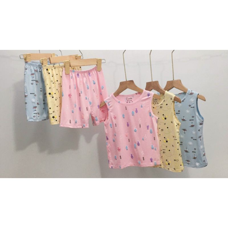 [Bé 5-19kg] Bộ Ba lỗ Bé Xíu Bexiu màu in rơi chất thun lạnh mềm mịn mát cho bé trai bé gái từ 5-20kg [BHÀNG CAO CẤP