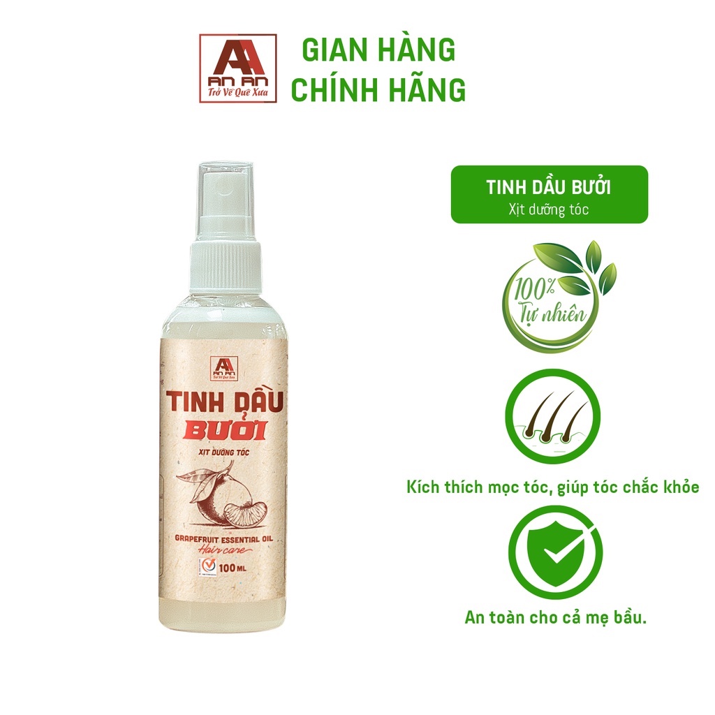 Xịt bưởi mọc tóc An An kích thích mọc tóc 100% thảo mộc an toàn cho mọi da đầu