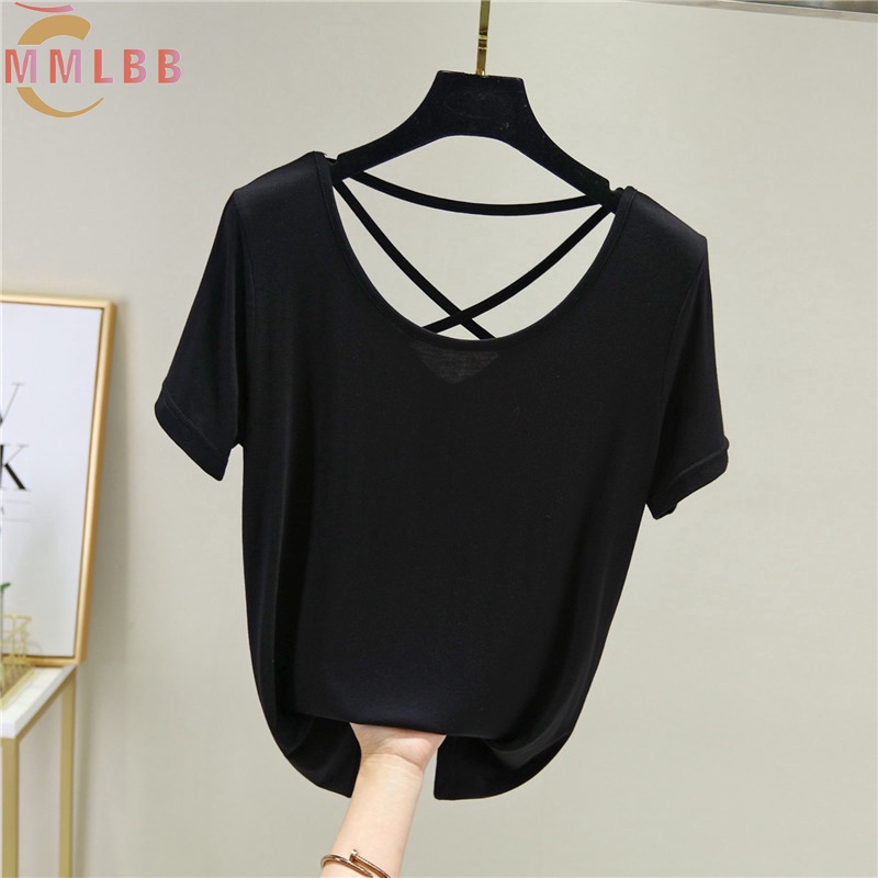 Áo Thun Trơn Tay Ngắn Dáng Rộng Thời Trang Mùa Hè Cho Nữ Size M-2XL