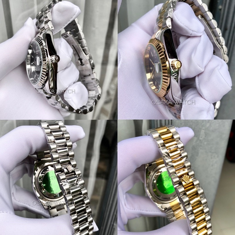 Đồng Hồ Nam Rolex 38mm Máy Nhật Dây Kim Loại Thép Không Gỉ Đúc Lịch Ngày Mới