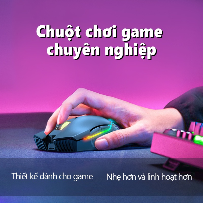 ONIKUMA CW905 Chuột chơi game không dây Bluetooth RGB kết nối không dây 2.4GHz Có thể chuyển đổi DPI 5 tốc độ