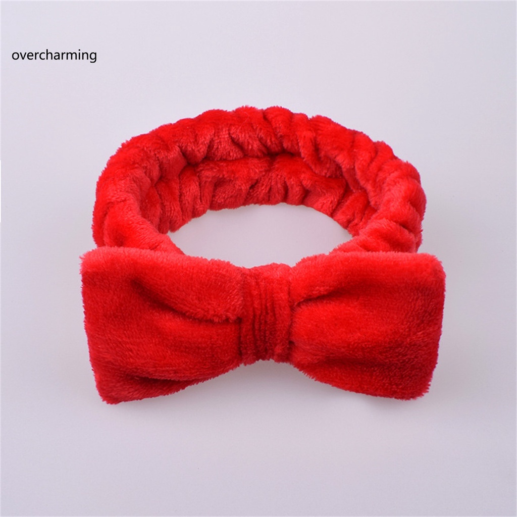 Overcharming Portable Spa Headband Wide Strap Makeup Headband Soft-touching for Women