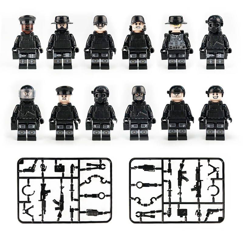 Bộ đồ chơi Lego cảnh sát Swat 10 nhân vật Lego lính đặc nhiệm