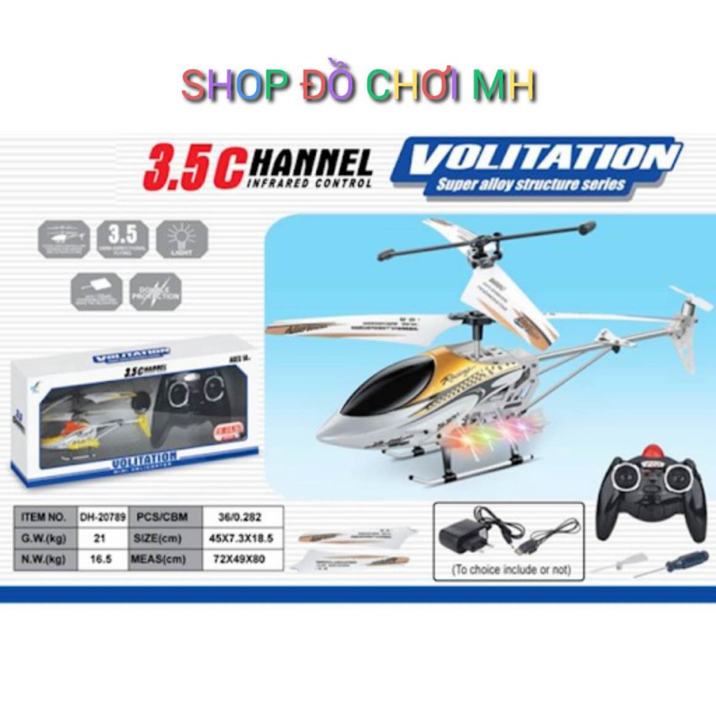 máy bay có đèn led điều khiển từ xa Volitation DH20789 - Helicopter