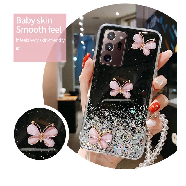 Ôp Điện Thoại Silicon Dẻo Trong Suốt Họa Tiết Bươm Bướm 3d Lấp Lánh Cho samsung galaxy a04s a73 a53 a33 a23 a13 a03 a03s a02s a04 Ốp