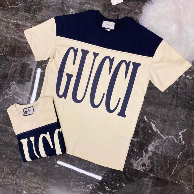 Phông GC chữ nổi pha cổ spf siêu nét - Áo phông nam chữ ngực cao cấp