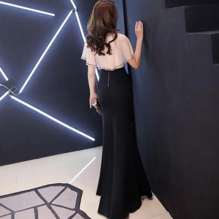 Đầm Dạ Hội Đính Đá Cao Cấp MSP340 - Váy Dạ Hội Thun Phối Voan Quảng Châu Cao Cấp Sang Trọng Kiêu Sa | BigBuy360 - bigbuy360.vn