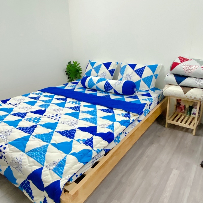 bộ drap thun hàn quốc mẫu tam giác (4 món) | BigBuy360 - bigbuy360.vn