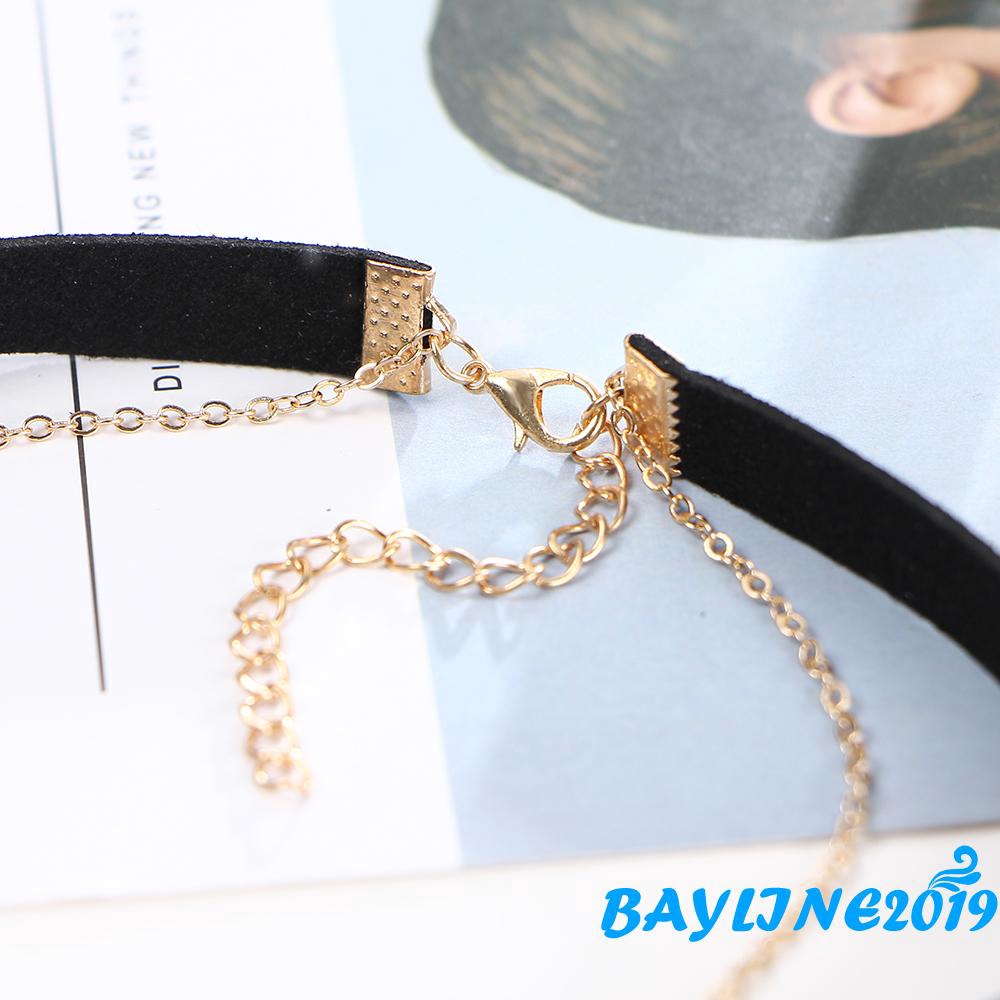 Dây chuyền nhung phối mạ vàng phong cách thời trang nữ tính