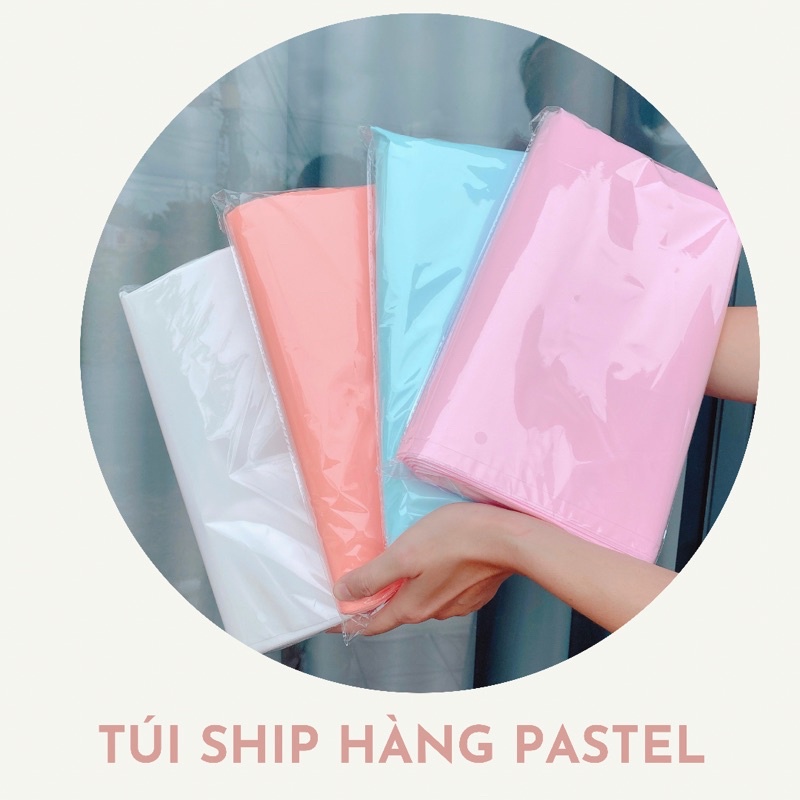 [HOT] SET 100 Túi niêm phong - túi ship hàng có sẵn keo nhiều màu pastel siêu xinh