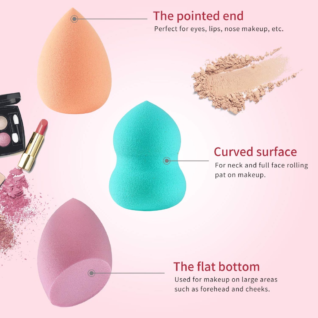 Mút Tán Kem Nền / Phấn Phủ Bằng Latex / Không Chứa Latex / Bông Phấn Phù Hợp Cho Trang Điểm