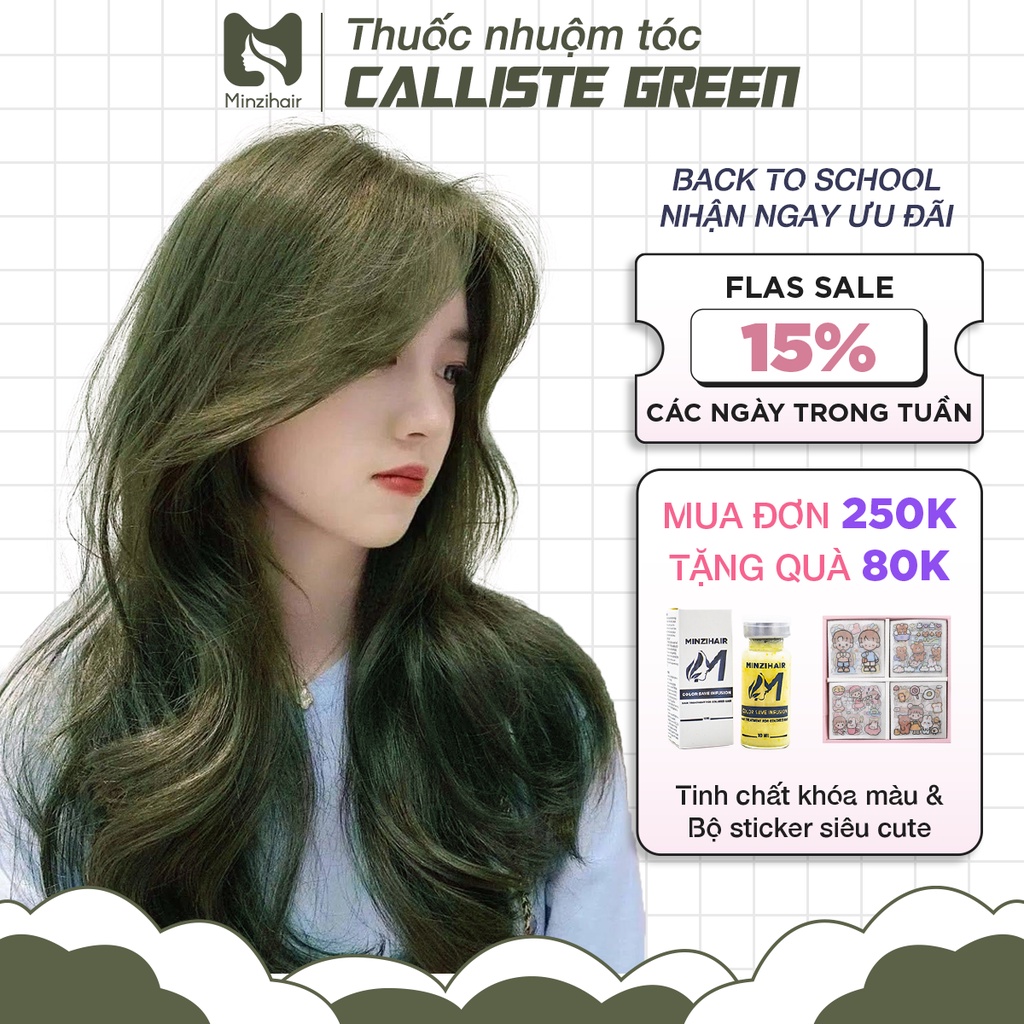 Thuốc Nhuộm Tóc Đậm Đặc Màu CALLISTE GREEN - Trend 2022 - Minzihair HN