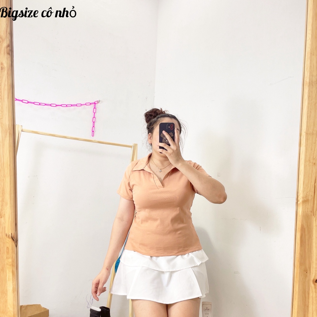 Áo Cổ Bẻ Thun Co Giãn Bigsize Cô Nhỏ,Áo Thun Polo Có Size Chuẩn Phom MÃ ACB