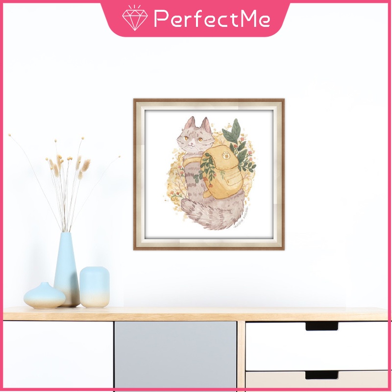 Bộ tranh đính đá 5D tự làm hình động vật đáng yêu kích thước 30x30cm