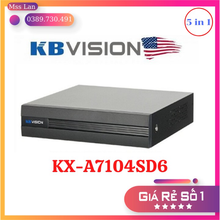 Đầu Ghi Hình Camera KBVision KX-A7104SD6, Chuẩn Nén Hình Ảnh H.264, Hỗ Trợ Âm Thanh 2 Chiều, Hỗ Trợ Chuẩn Onvif 2.4